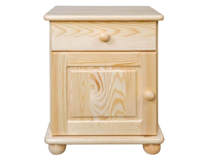 Stolik nocny sosnowy SN 101 drewniany