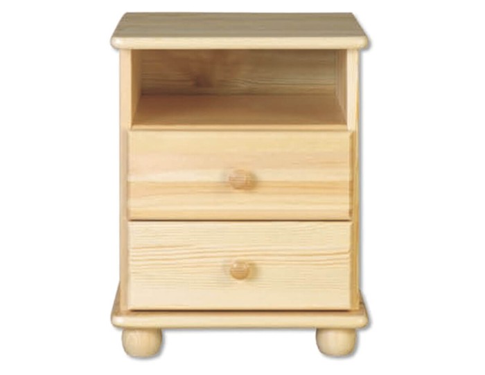 Stolik nocny sosnowy SN 105 drewniany