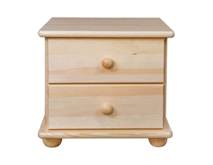 Stolik nocny sosnowy SN 108 drewniany