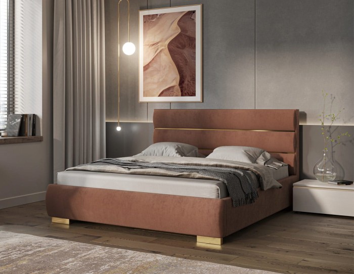 Łóżko Quaddro Round Gold