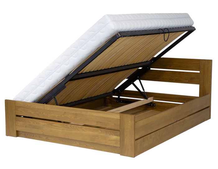 Łóżko bukowe LK 198 B BOX drewniane