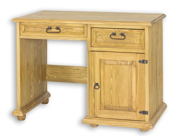 Biurko sosnowe BR 701 drewniane jasny wosk