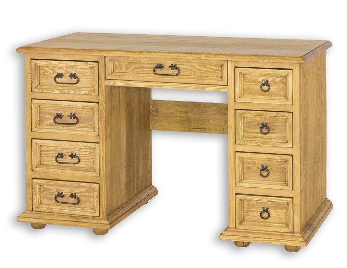 Biurko sosnowe BR 703 drewniane jasny wosk