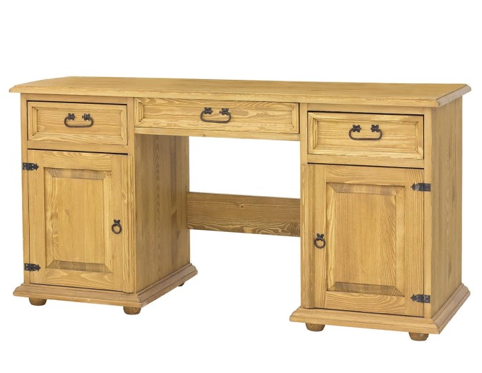 Biurko sosnowe BR 705 drewniane jasny wosk