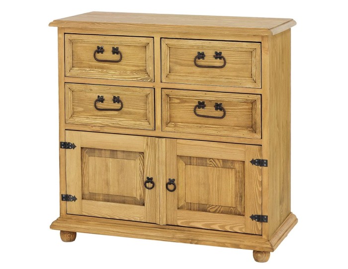 Komoda sosnowa KD 701 drewniana jasny wosk