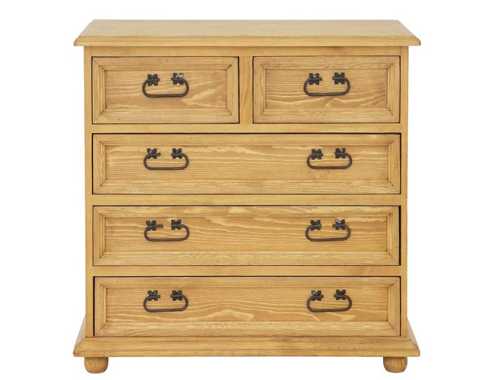 Komoda sosnowa KD 702 drewniana jasny wosk