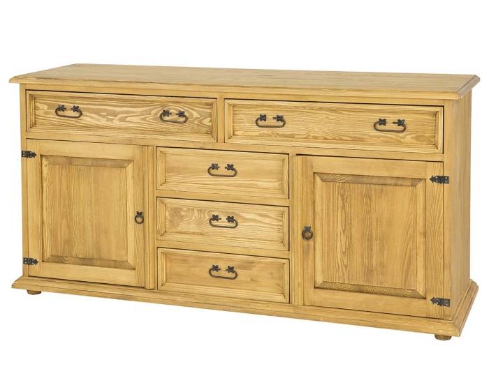 Komoda sosnowa KD 707 drewniana jasny wosk