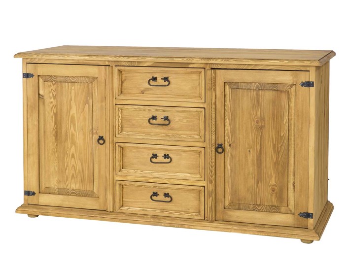 Komoda sosnowa KD 709 drewniana jasny wosk