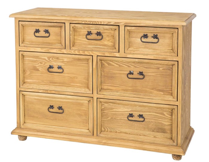 Komoda sosnowa KD 710 drewniana jasny wosk