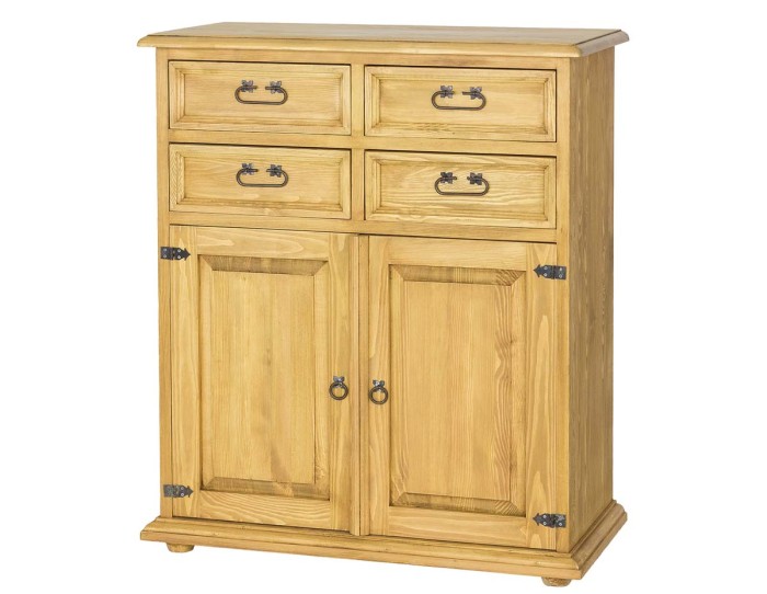 Komoda sosnowa KD 712 drewniana jasny wosk