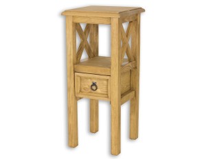 Stolik nocny sosnowy SN 702 drewniany
