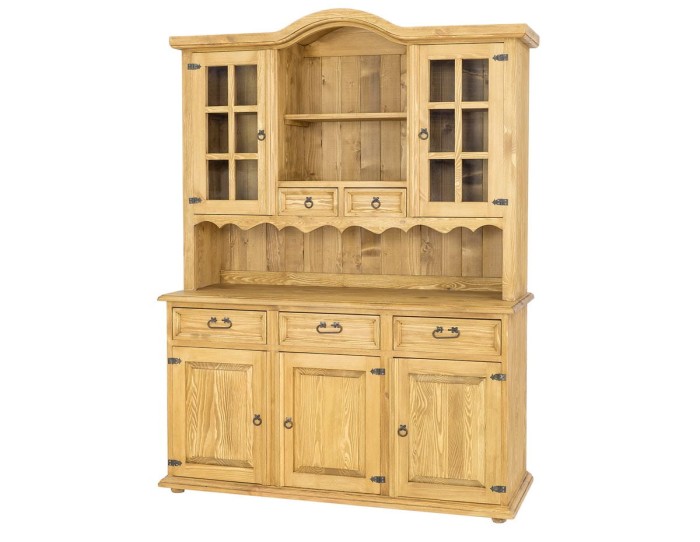 Witryna sosnowa KW 707 drewniana jasny wosk