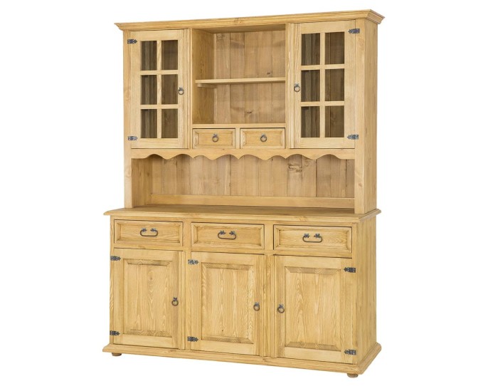 Witryna sosnowa KW 708 drewniana jasny wosk