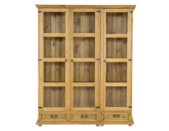 Witryna sosnowa KW 709/II drewniana jasny wosk