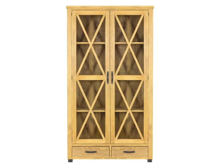 Witryna sosnowa KW 724 drewniana jasny wosk